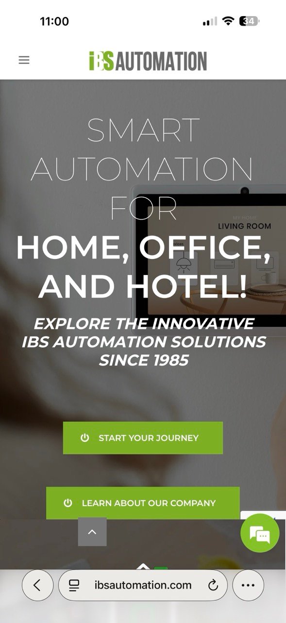 The home page on a mobile device.